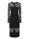 Ermanno Scervino Lace Wool Dress In Multi
