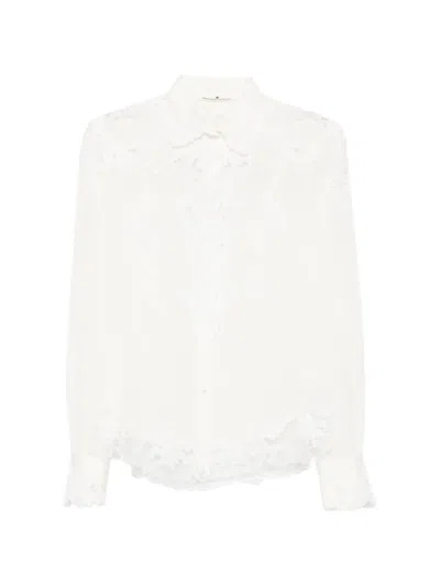 Ermanno Scervino Lace-detail Buttoned Shirt In White