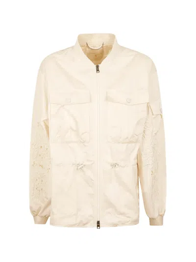 Ermanno Scervino Lace-detail Drawstring Jacket In Neutral