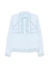 Ermanno Scervino Lace-detail Shirt In Blue