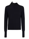 Ermanno Scervino Cable Knit Sweater With Floral Lace Detailing In Blue