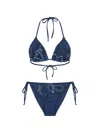 Ermanno Scervino Lace-embroidered Bikini In Blue