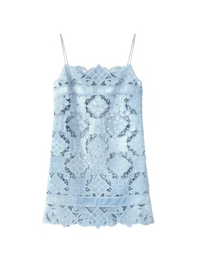 Ermanno Scervino Lace-embroidered Cut-out Mini Dress In Multi