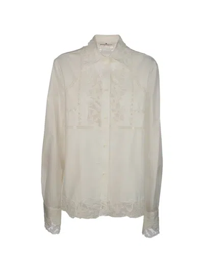 Ermanno Scervino Lace-embroidered Shirt In White