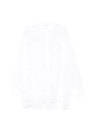 Ermanno Scervino Lace-trim Panelled Shirt In White