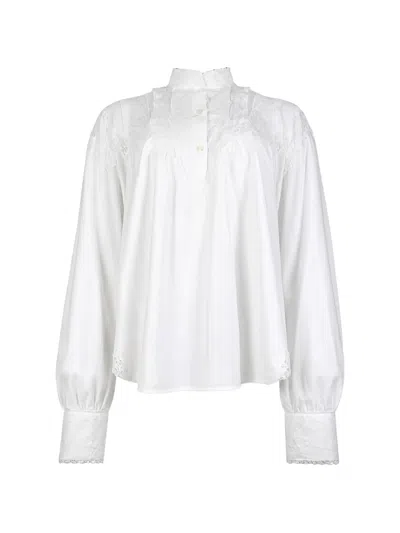 Ermanno Scervino Long Sleeve Shirt In White