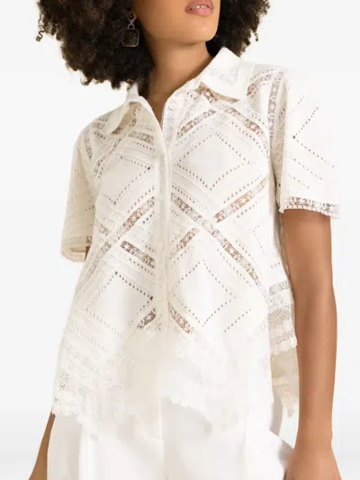 Ermanno Scervino Lace-trim Shirt In White