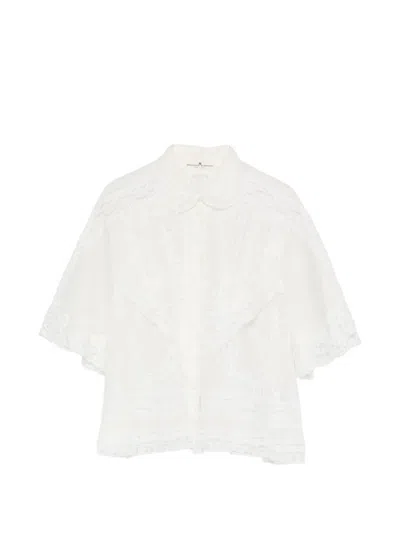 Ermanno Scervino Lace-trims Shirt In White
