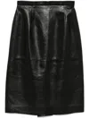 Ermanno Scervino Lambskin Pencil Skirt In Black