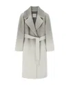 Ermanno Scervino Lapel Long-sleeved Wool Coat In White