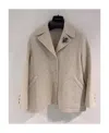 Ermanno Scervino Lapel Suit Jacket In Nude