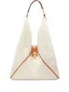 Ermanno Scervino Large Dudu Shearling Shoulder Bag In Neutral
