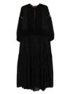 Ermanno Scervino Layered Maxi Dress In Black