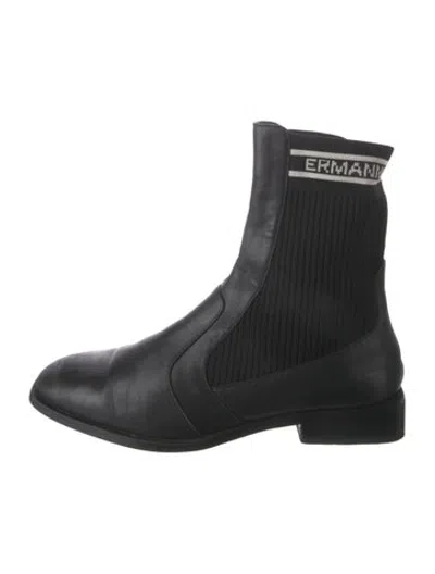 Pre-owned Ermanno Scervino Leather Boots In Black