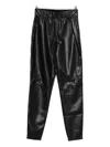 Ermanno Scervino Leather Cropped Trousers In Black