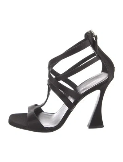Pre-owned Ermanno Scervino Leather Sandals In Black