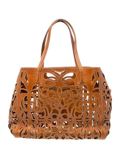 Pre-owned Ermanno Scervino Leather Shoulder Bag In Brown