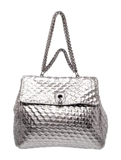 Pre-owned Ermanno Scervino Leather Shoulder Bag In Silver
