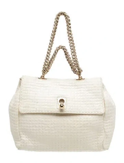 Pre-owned Ermanno Scervino Leather Top Handle Bag In Neutral