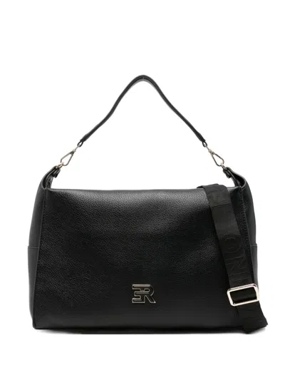 Ermanno Scervino Leather Tote Bag In Black