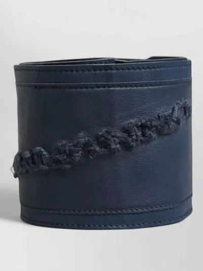 Ermanno Scervino Leather Wide Waist Women Cintura Belt In Blue