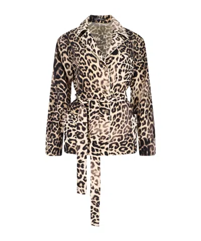 ERMANNO SCERVINO ERMANNO SCERVINO LEOPARD BELTED TOP