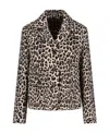 Ermanno Scervino Leopard-print Single-breasted Blazer In Black