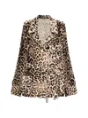 Ermanno Scervino Leopard-print Tie Jacket In Multi