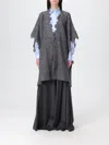 Ermanno Scervino Life Cape  Woman Color Charcoal In Gray
