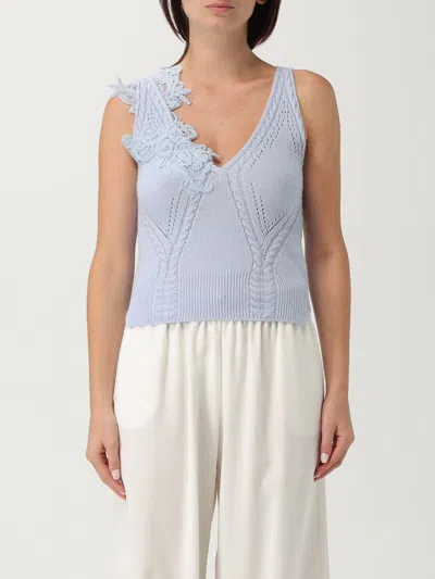 Ermanno Scervino Life Top  Woman Color Gnawed Blue