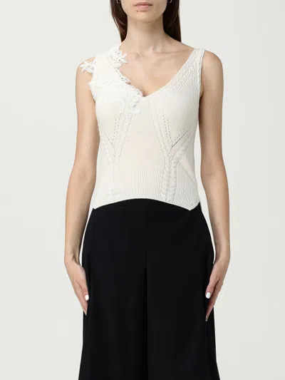 Ermanno Scervino Life Top  Woman Color Yellow Cream In White