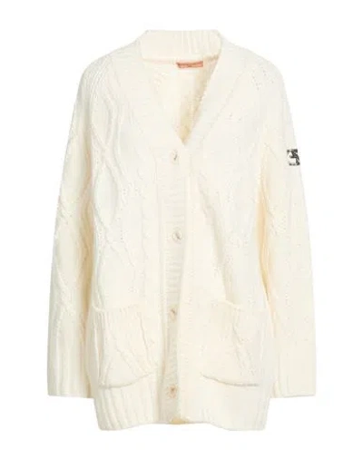 Ermanno Scervino Life Woman Cardigan Ivory Size L Merino Wool, Viscose, Cashmere, Polyamide, Glass In White