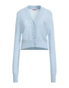 Ermanno Scervino Life Woman Cardigan Sky Blue Size L Merino Wool, Viscose, Cashmere, Polyamide