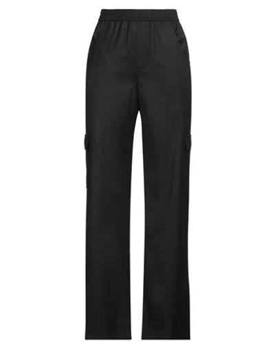 ERMANNO SCERVINO ERMANNO SCERVINO LIFE WOMAN PANTS BLACK SIZE 12 VIRGIN WOOL, POLYESTER, VISCOSE, ELASTANE