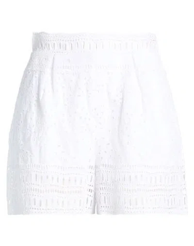 Ermanno Scervino Life Woman Shorts & Bermuda Shorts White Size 10 Cotton, Polyester