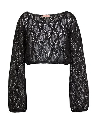 Ermanno Scervino Life Woman Top Black Size 8 Polyester