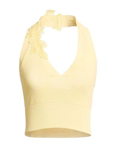 Ermanno Scervino Life Woman Top Yellow Size Xs Viscose, Polyamide