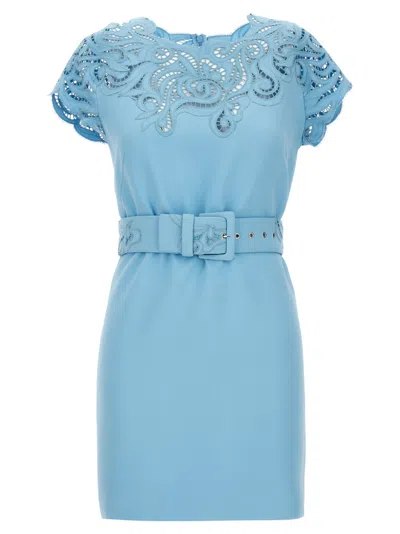 ERMANNO SCERVINO LIGHT BLUE ABITO PIZZO