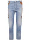 Ermanno Scervino Denim Trousers With Pockets And Loops