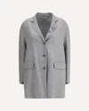 Ermanno Scervino Embellished-lapel Single-breasted Coat In Gray