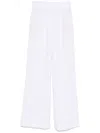 Ermanno Scervino Soft Linen Trousers With In White