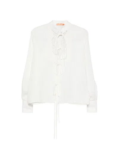 Ermanno Scervino Linen Shirt In White