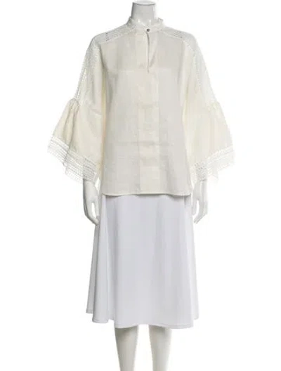Pre-owned Ermanno Scervino Linen Sweater In Neutrals