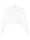 Ermanno Scervino Lingerie Cropped Shirt In White