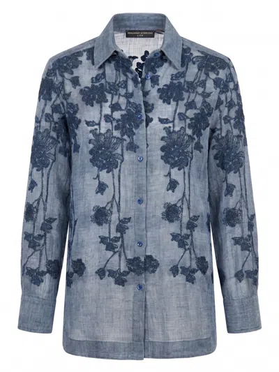 Ermanno Scervino Lingerie Shirt In Blue
