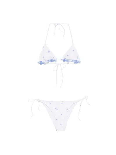 Ermanno Scervino Lingerie Triangle Bikini In White