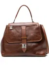 Ermanno Scervino Liza Top-handle Leather Shoulder Bag In Brown