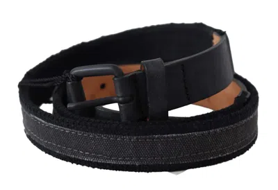 Ermanno Scervino Logo Buckle Leather Belt In Black