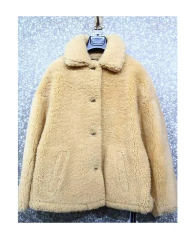 Ermanno Scervino Logo Coat In Nude