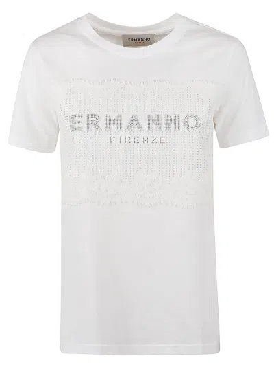 Ermanno Scervino Logo Detail Regular T-shirt In White